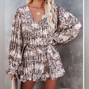 Endless Rose snake print romper size medium worn once